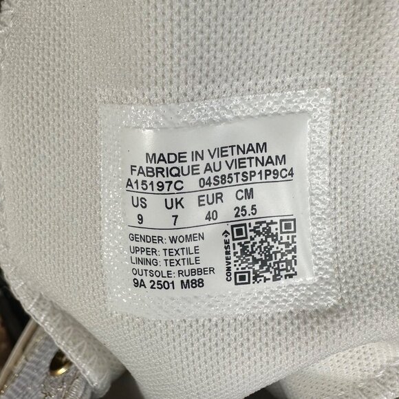 ⭐Converse Chuck Taylor Platform Pearls Lace 9 Women Shoes Party Sneaker A15197C - Picture 15 of 15